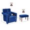 Modern Berber Fleece Single Sofa Chair Included Ottoman and Waist Pillow Suitable for Any Terrain